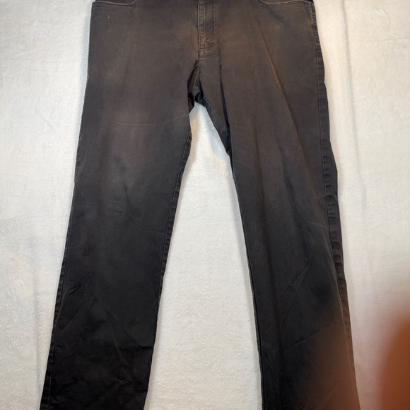 Calvin Klein Pants Mens Size 38x32 Black Slim Fit Casual Canvas Lightweight - Picture 2 of 11